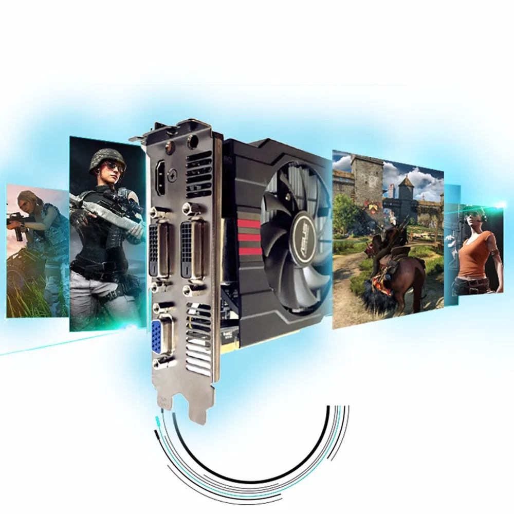 Used,original ASUS GTX 750TI 2G GDDR5 128bit HD video card,100% tested good! graphics card for gaming pc