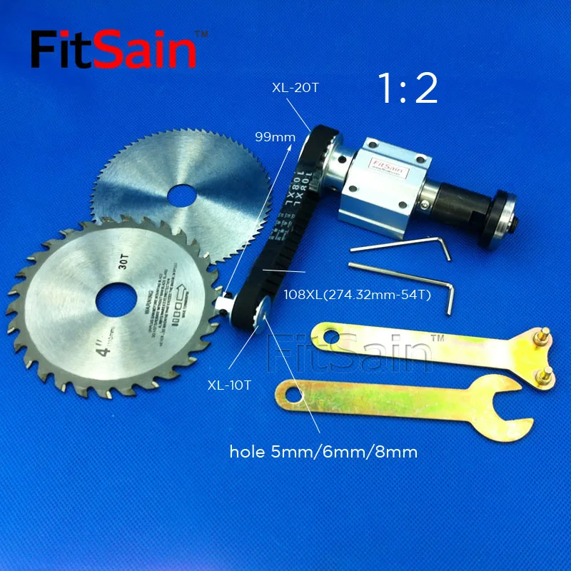FitSain Mini table saw for saw blade 16mm/20mm XL 10 20 teeth spindle