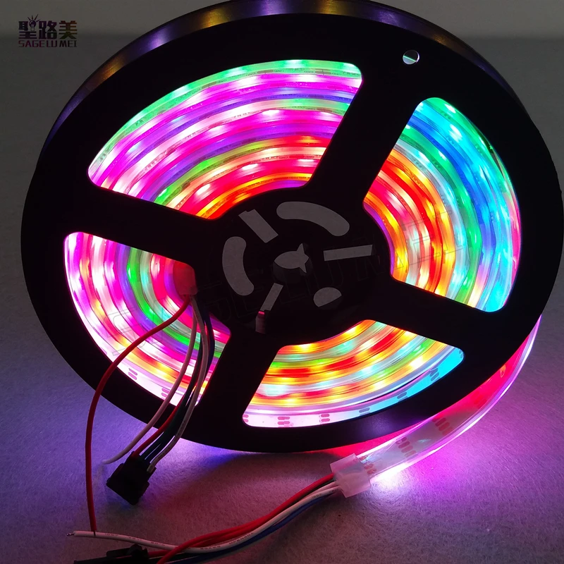 

5m/lot DC5V WS2813(Dual-signal wires) individually addressable RGB led pixel strip 30/60/144leds/m 2811 ws2812b upgraded version