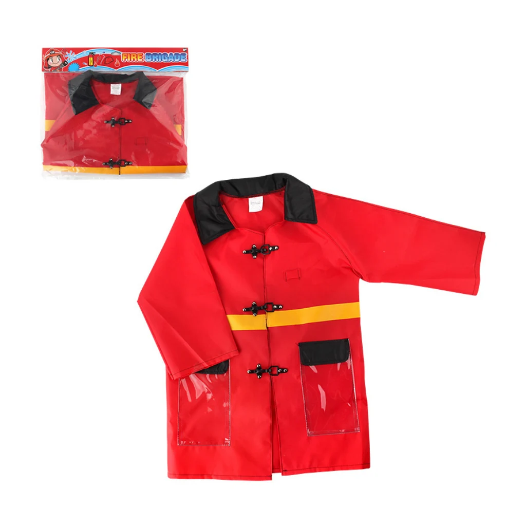 Детский карнавальный костюм пожарного, водонепроницаемая куртка, Униформа, одежда для ролевых игр, забавные вечерние костюмы на Хэллоуин
