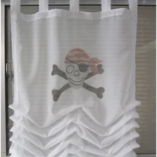 Крутые модные не-мейнстрим ткани пиратские римские шторы для скрининга окна кухонные занавески прозрачные кофейные занавески