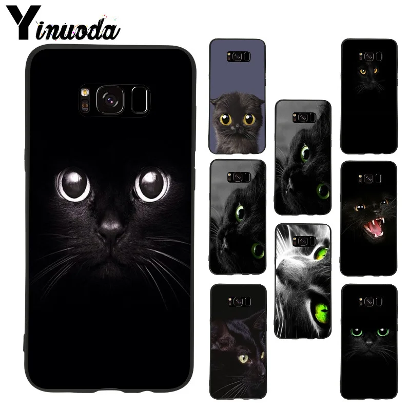 Чехол для телефона Yinuoda с черным кошачьим глазом samsung s8plus s9plus s7 s10plus s10e s20 ultra A7 8 A20E