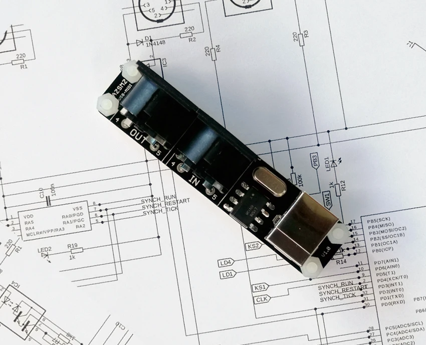 AZSMZ USB MIDI конвертер ПК к музыкальной клавиатуре Шнур USB IN-OUT конвертер интерфейсного кабеля MIDI клавиатуры к ПК