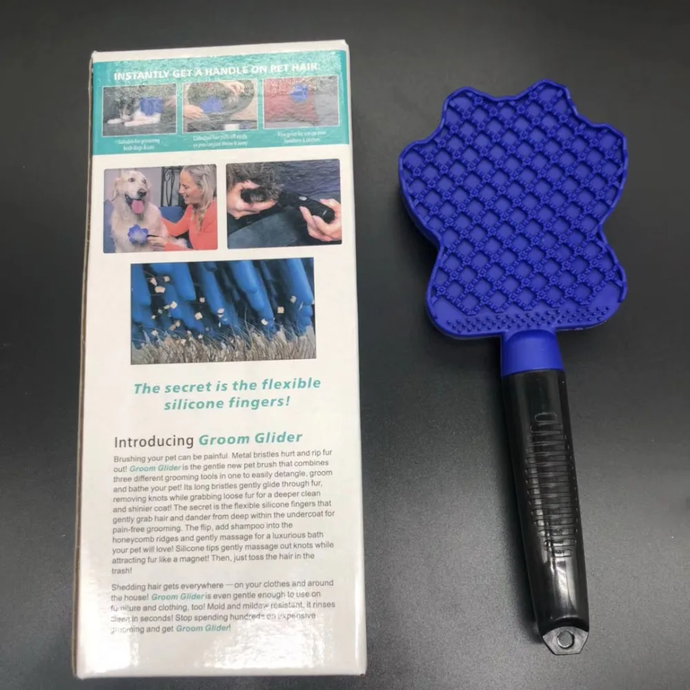 

Groom Glider Pet Grooming Comb Pet Hair Cleaning Brush Magic Pet Dog Cat Massage Hair Removal Brush Glider Dog Shedding Comb