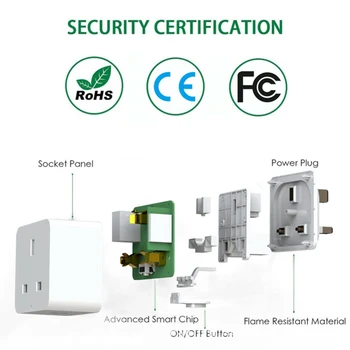 

Smart Plug WiFi Socket Power Socket Outlet Switch Support for Amazon Alexa High Quality