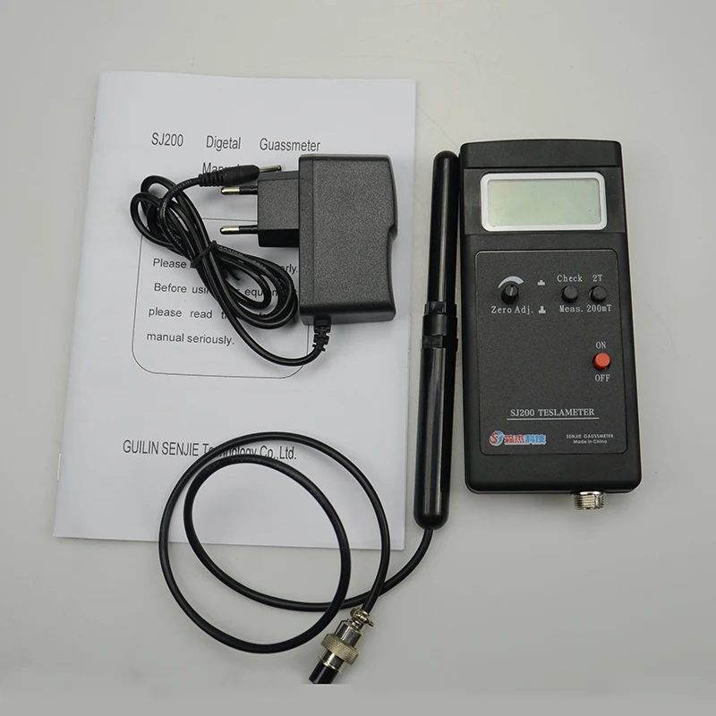 Hot Sale Professional High Accuracy Digital Gauss Meter SJ200 Static Magnetic Field Portable Tesla Tester 0-200Mt-2000mT