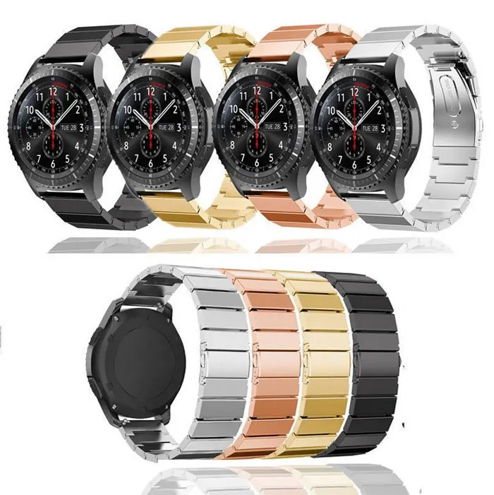 22 мм металлический ремешок для samsung Galaxy Watch 46mm Нержавеющая сталь Ремешки для наручных часов, ремешок на запястье для samsung Шестерни S3 huawei GT ремешок для наручных часов