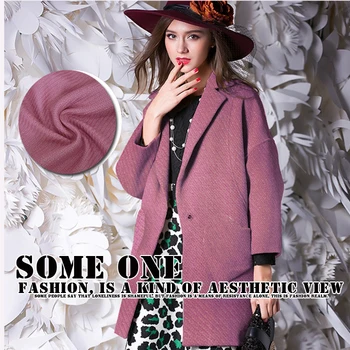 

High-end fashion 100% wool twill weave fabric overcoats Dress Skirts wool fabric autumn and winter coat wool cloth