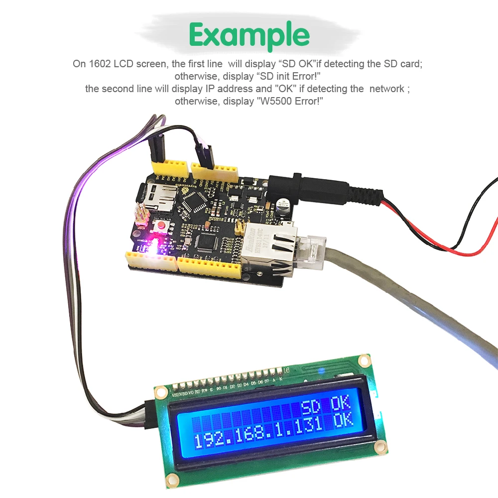 Keyestudio W5500 ETHERNET макетная плата для Arduino DIY проекта(без POE