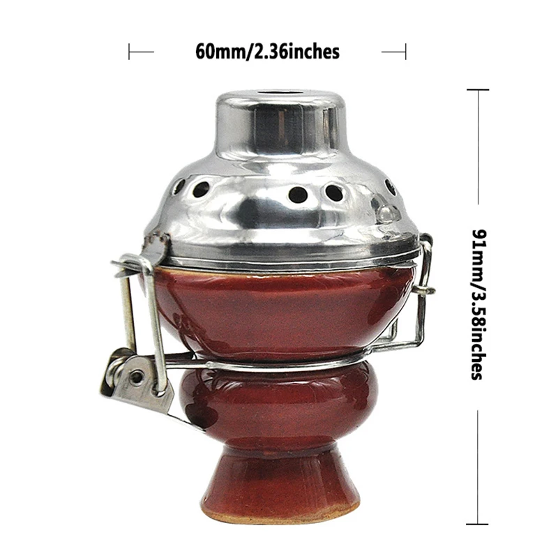 Ceramic Hookah Bowl with Wind Cover Shisha Accessories