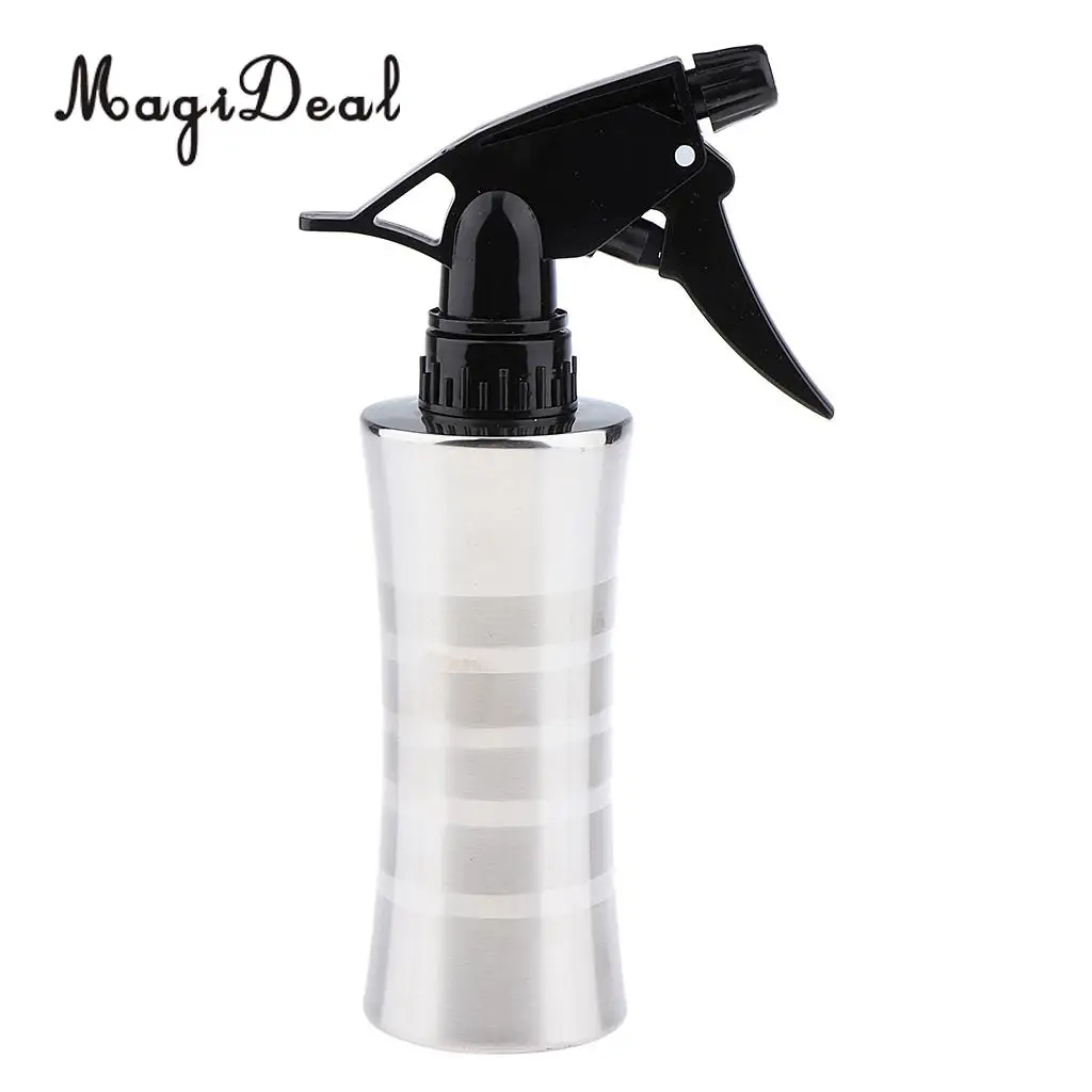 Kesoto 300ml Stainless Steel Empty Fine Mist Trigger Spray Bottle for Hair Salon Hairdressing