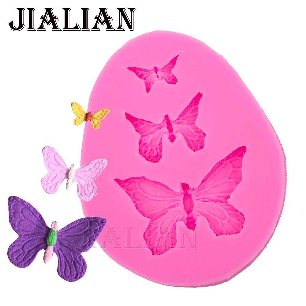 

3D beautiful butterfly lace chocolate Party DIY fondant baking cake decorating tools silicone mold Kitchenware Bakeware T0101