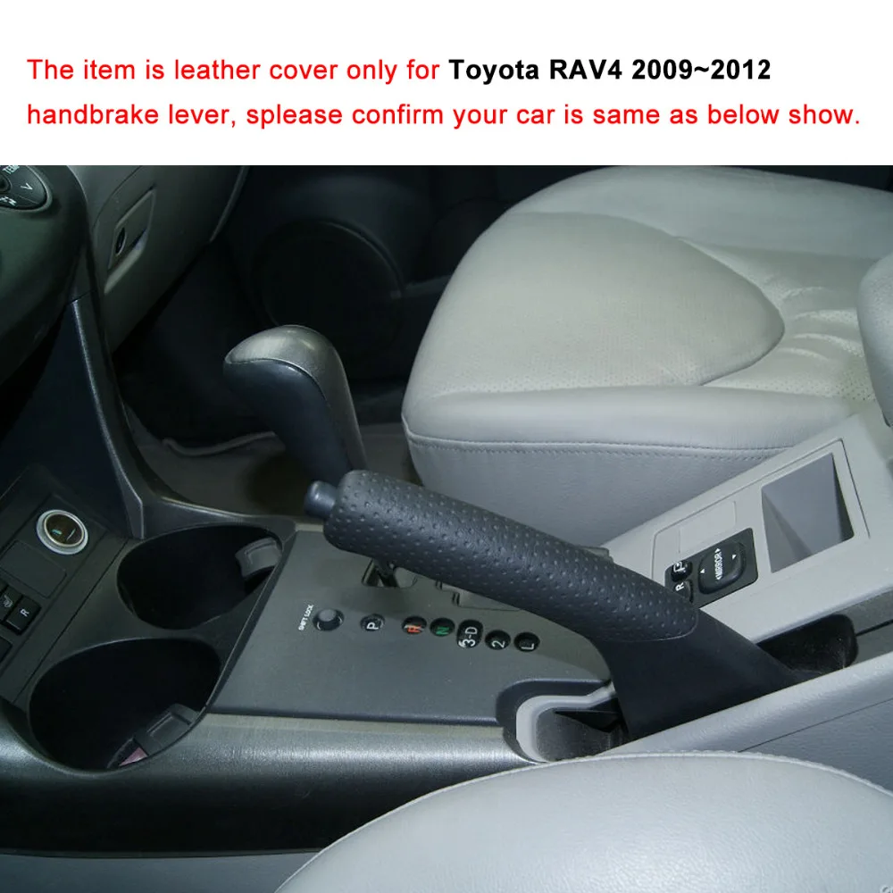 Ponsny автомобиль ручной тормоз Чехлы для мангала чехол для Toyota RAV4 2009~ 2012 Пояса из натуральной кожи Рычаг стояночного тормоза Ручки рулевые для мотоциклов крышка автомобиль-Стайлинг