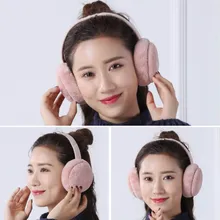 Лидер продаж; теплые складные плюшевые наушники; рождественские подарки; однотонные теплые наушники для зимы-B5