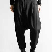 27-44 Новинка г. мужская одежда GD Большой размер Модный стилист брюки сагги личность низкий крест Летающий белка сапоги брюки