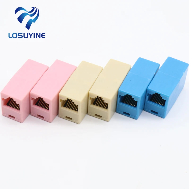 

IMC Hot 10 Pcs RJ45 8P8C Double Ports Female Plug Telephone Connector