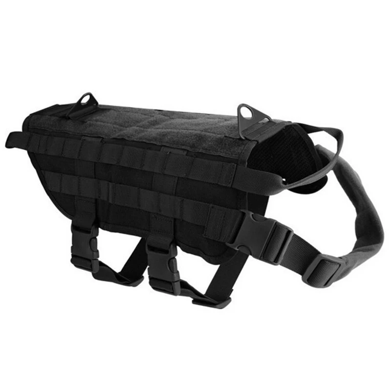 Military Tactical Pet Dog Harness Working Dog Vest Nylon Training Running Collars For Medium Large Dogs German Shepherd Pitbull5