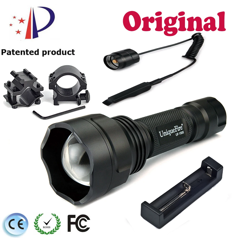 UniqueFire 1505 IR 850nm Zoom Flashlight IR Led Invisible Llight Torch
