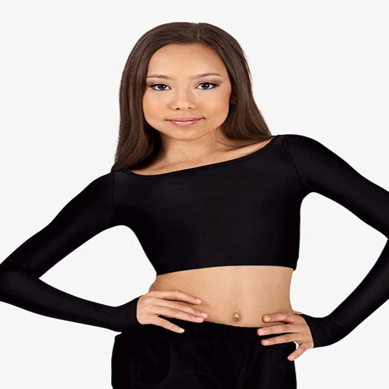 black long sleeve dance top