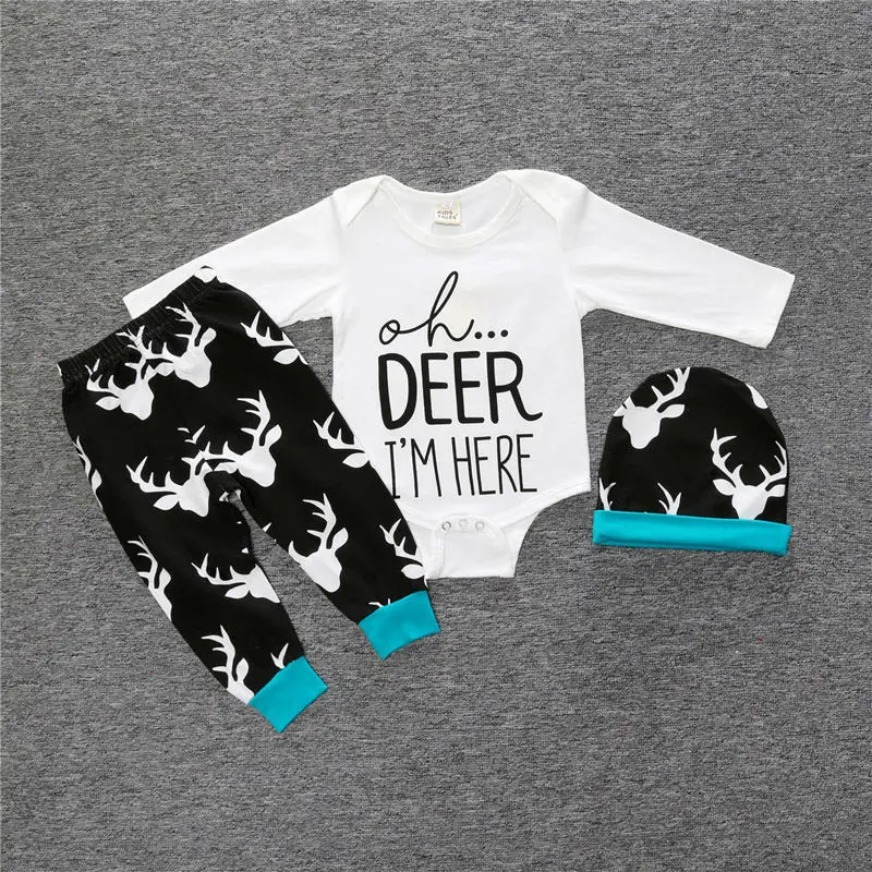 Buy Baby Deer Christmas Clothing Set Long sleeved