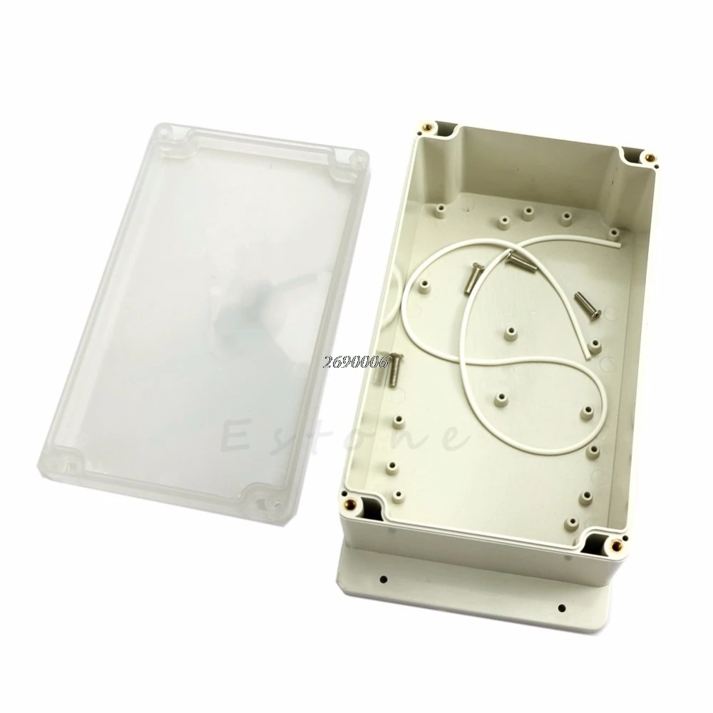

200x120x75mm Waterproof Clear Plastic Electronic Project Box Enclosure CASE