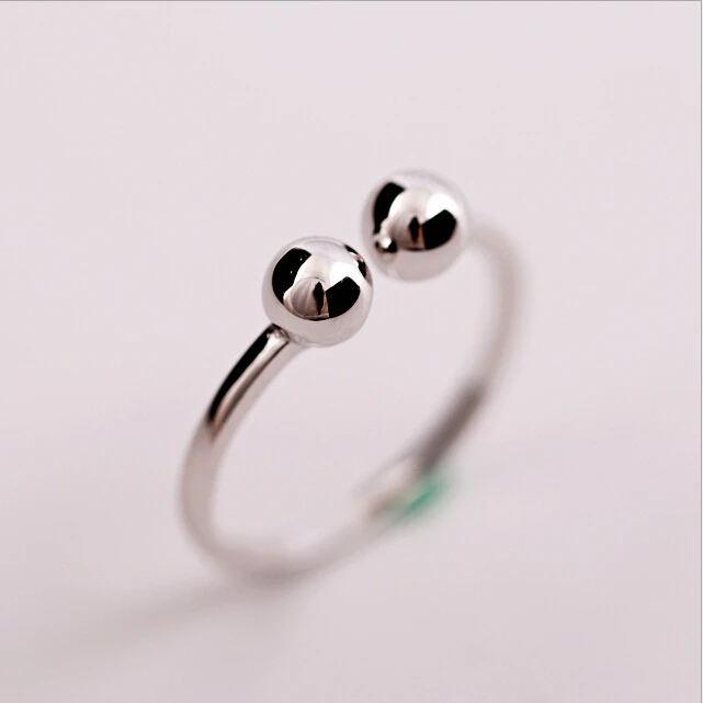Cute ring 100 925 Sterling silver Jewelry Vintage Adjustable rings for