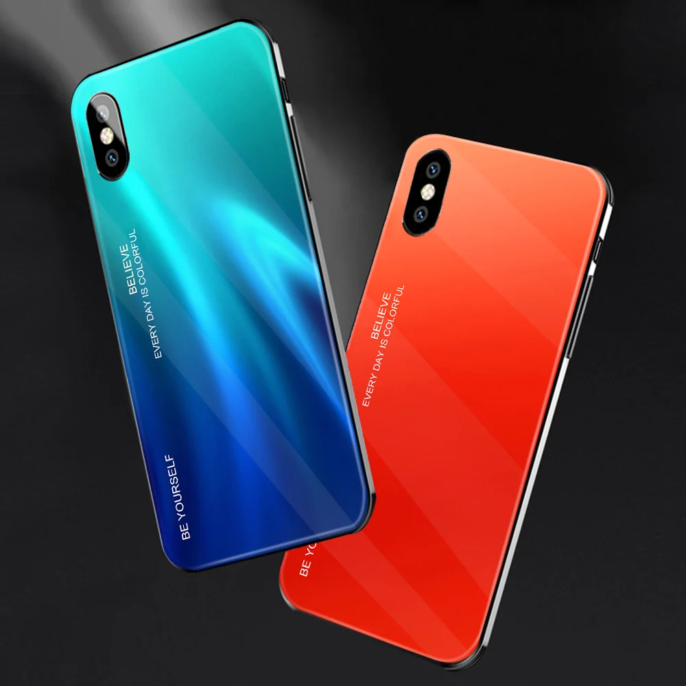 Ciciber чехол для iPhone 11 Pro XR X XS MAX телефонные чехлы 8 7 6 6S Plus Цвет Градиент закаленное