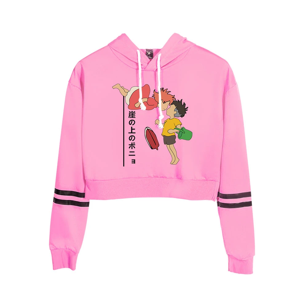 hot pink cropped sweatshirt