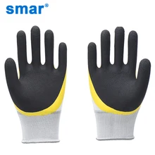 Smar 1 пара полиэстер черные ПУ Перчатки для безопасности работы механика рабочие мужские Мути-функциональные перчатки зеленые перчатки