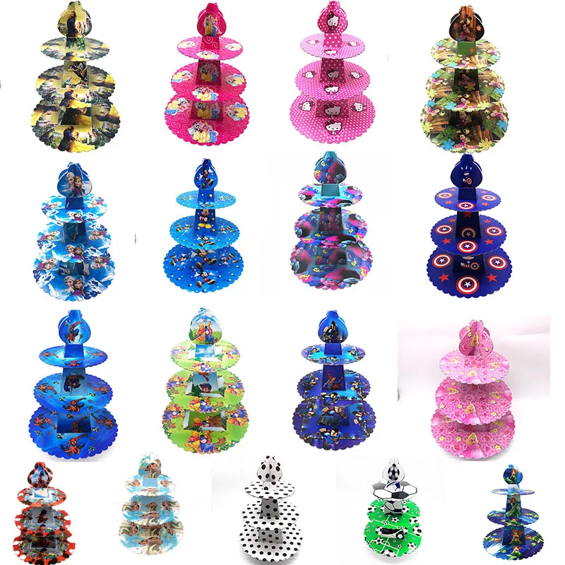 

1set/pack cartoon theme cupcake holder cartoon characters cupcake stand baby shower party decorations