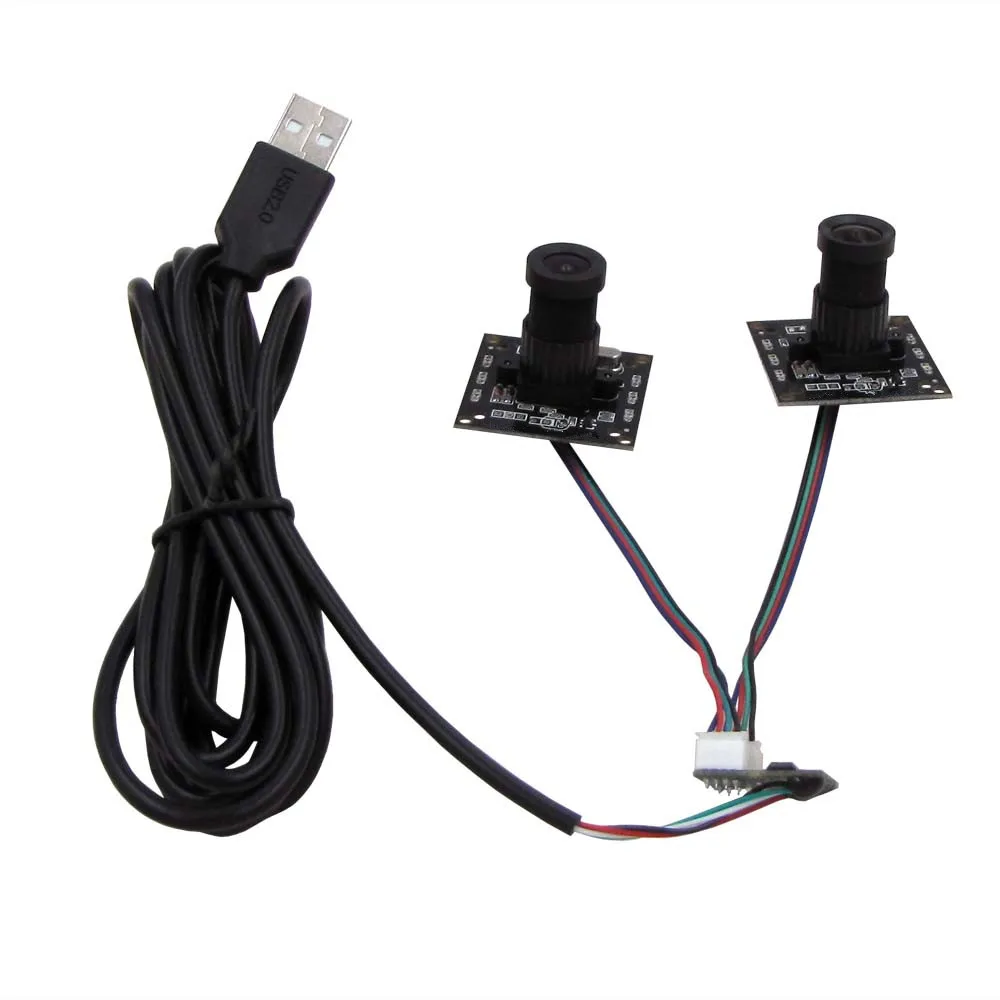 

1.0Megapixel HD 720P Stereo Webcam Dual Lens USB Camera Module with Non-Fixed Two Cameras Boards
