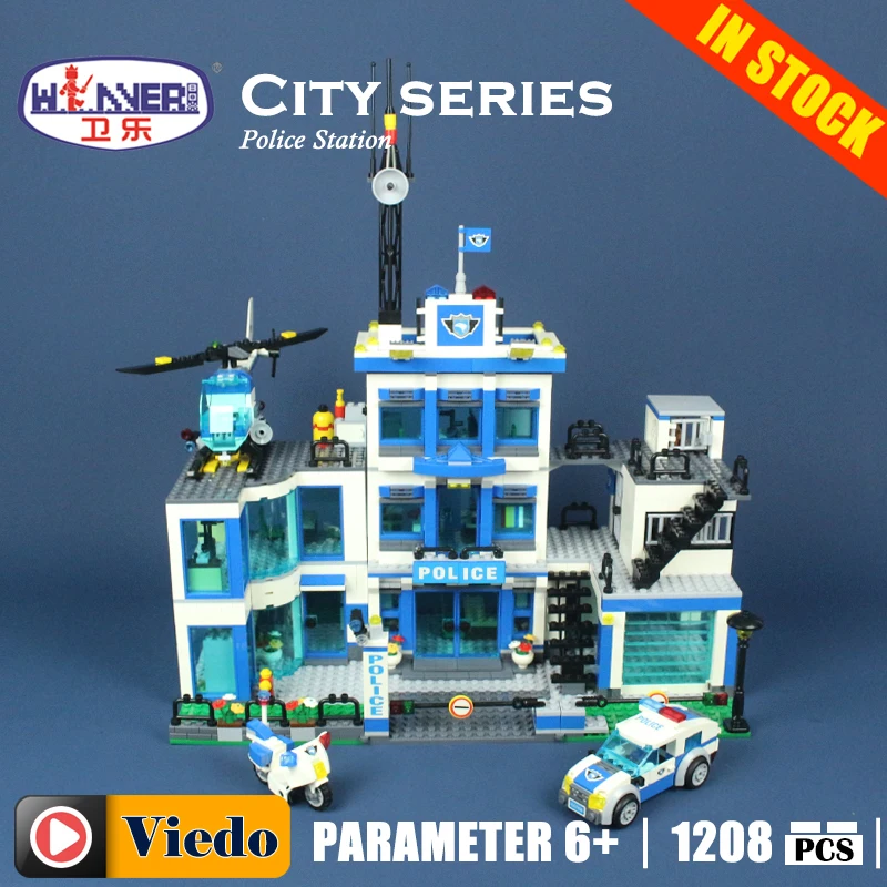 

Winner 7005 large Police Station Model Building Toys hobbies Compatible With lego city Blocks Educational DIY Bricks for kids