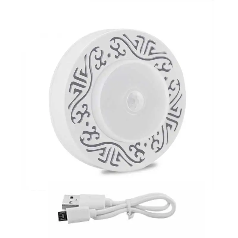 

USB Charging Infrared PIR Sensor Night Light Auto On Off Warm light/White Light 6 LED Bulb for Closet Bathroom Toilet