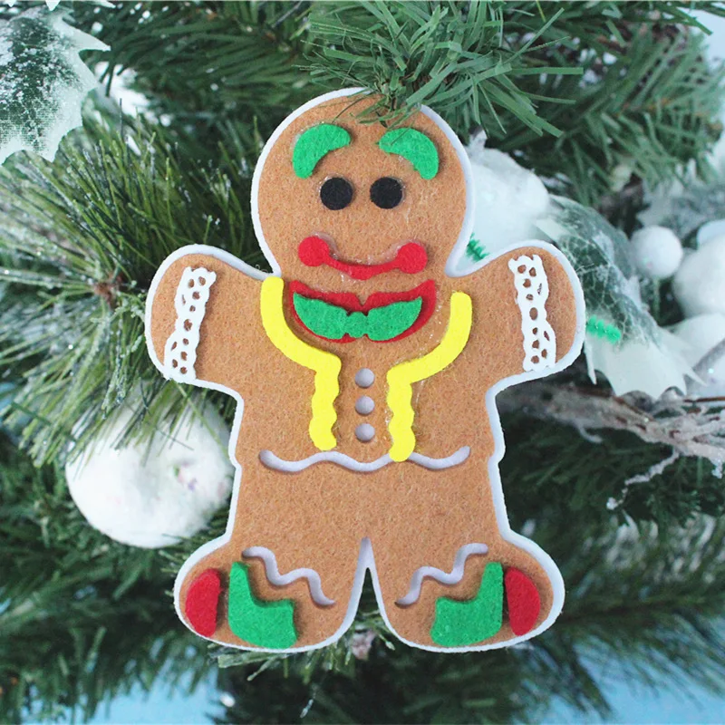 

Creative handicraft pendant felt non-woven gingerbread man festival decoration accessories props DIY handicraft