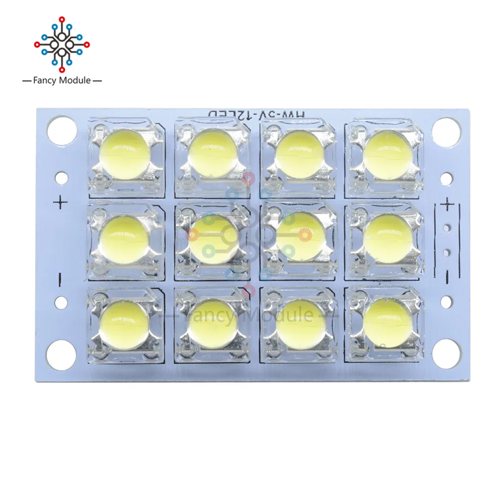 DC 3 V-5 V 12 бит светодиодный супер яркий белый светодиод Пиранья светодиодный доска ночь светодиодный свет лампы для проектора