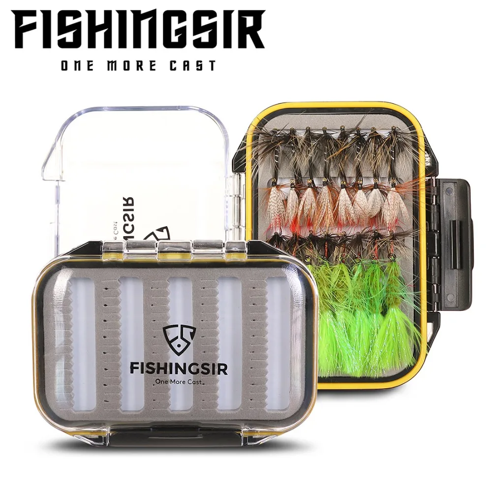 FishingSir 64/90 ШТ. летать рыбалка мухи сухой мокрой & серпантин Нимфа Emerger мух связывая