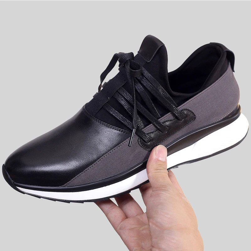Hombres Británico Cuero 2018 Diseñador Casuales up Mycolen Encaje Negro Zapatos Zapatillas Pisos Genuino Estilo De Lace Hasta Moda YEdqU