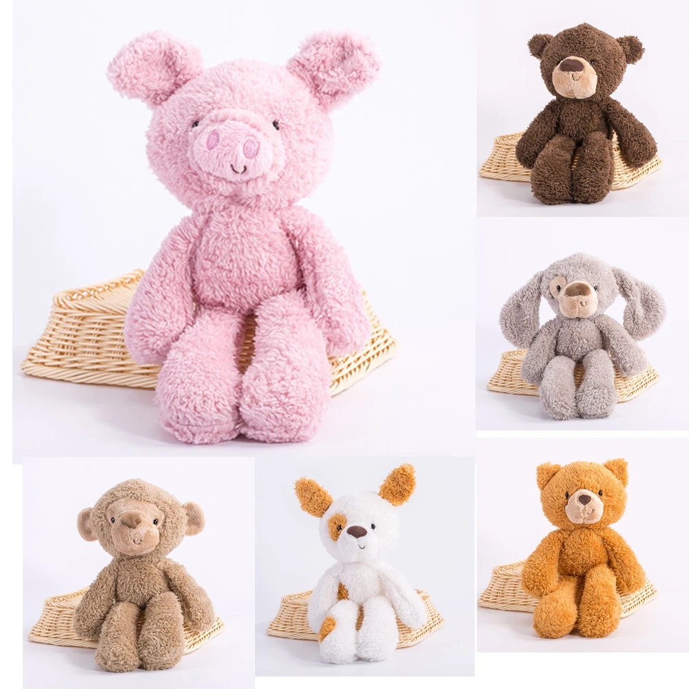 Новый 30 см плюша Животные Симпатичные мягкие игрушки медведи розовый поросенок Обезьяна Собака детская комната украшения подарок на день