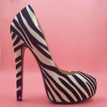 Zebra Women Sandals 2017 Plus Size High Thin Heels New Shoes Simulation Channel Sandals Real Image Led Shoes For Adults Party