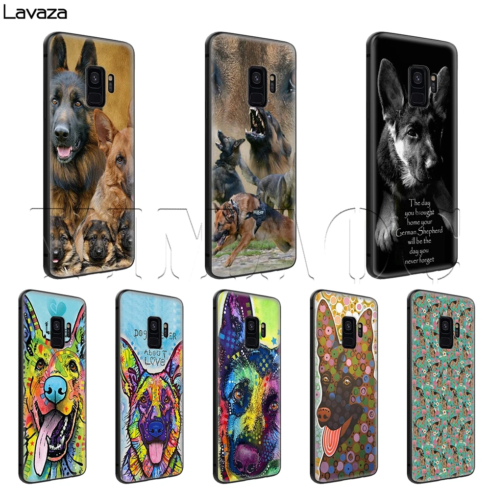 Lavaza Cute German Shepherd Dog Case for Samsung Galaxy S6 S7 Edge J6 S8 S9 S10 Plus A3 A5 A6 A7 A8 A9 Note 8 9 |