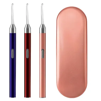 

Hot Rechargeable Ear Spoon Light Ear Wax Remover Led Earwax Cleaner Ear Cleaning Tools Kits NEW