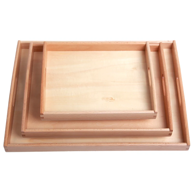 

Montessori Wooden Tray Practical Life Materials Tray Juguetes Montessori Kindergarten Teaching Aids Toys For Children MC2264H