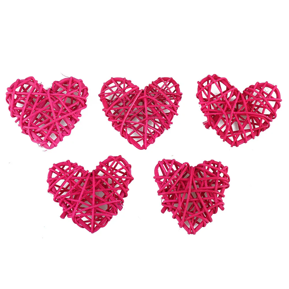 

5Pcs/Lot Colorful Wooden Rattan Heart Shape Sepak Takraw DIY Rattan Ball Craft Party Decor Supplies
