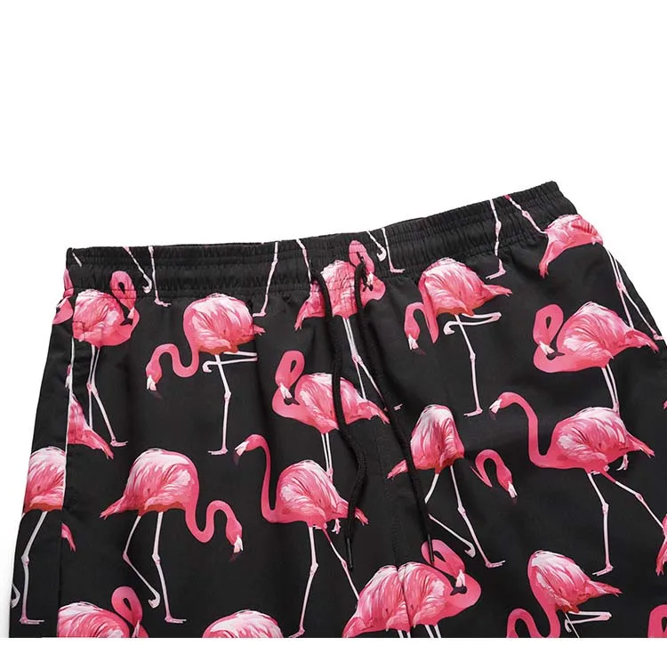New Quick dry Summer Mens Flamingo Board Shorts Mens Siwmwear Swim Shorts Beach Wear Briefs For Men Swim Trunks XXL