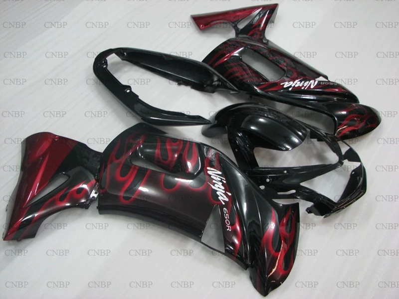 ER6F 2006 2008 комплекты всего тела для Kawasaki ER 6F Обтекатели 08 07 красное пламя