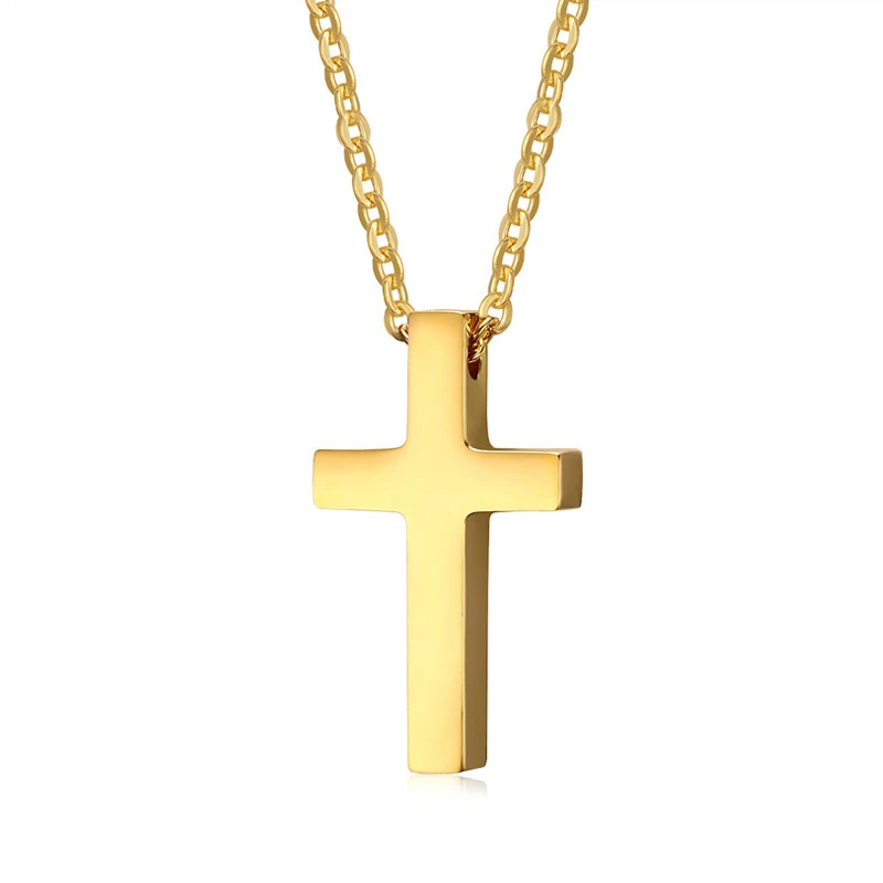 New Christian Cross Pendant For Men Women Crucifix Male Eternal Church Cruz Religion Necklace 20&quot Chain | Украшения и