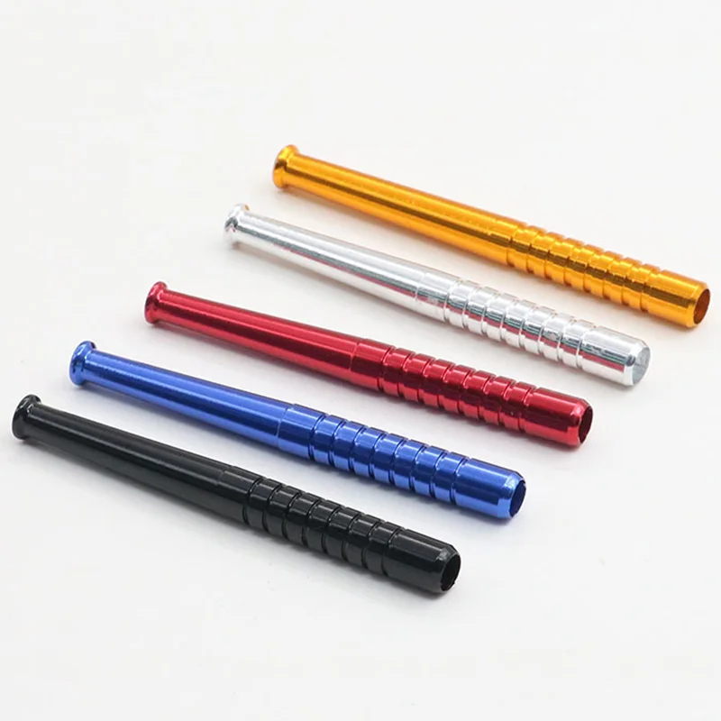 Portable Metal Snuff Sniffer Snorter Straw Nasal Tube Snuffer Bullet 78mm Random Color