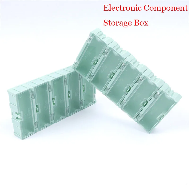 

10Pcs/Pack Electronic component box IC parts box paster box screw small object storage box Home Organizer Jewelry Container