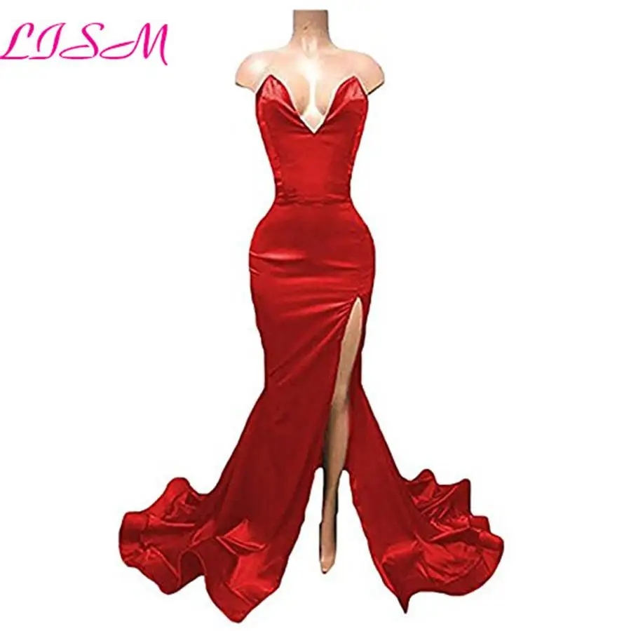 LISM женские сексуальные вечерние платья русалки Повседневное платье длинное вечернее платье с разрезом многоцветные на заказ размер