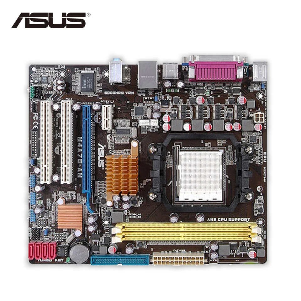 

Asus M4A78-AM Desktop Motherboard 780G Socket AM2 DDR2 SATA2 USB2.0 uATX